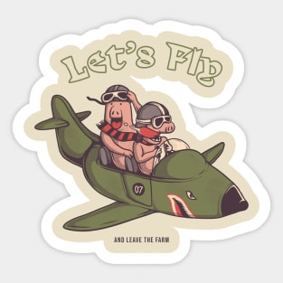 Let's Fly Sticker